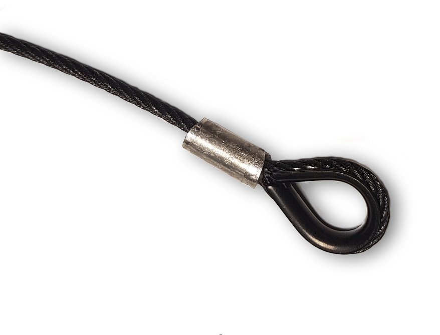 Edele Republiek Haarvaten Zwarte Kabel 3mm - Kous - Punt - 4.0m