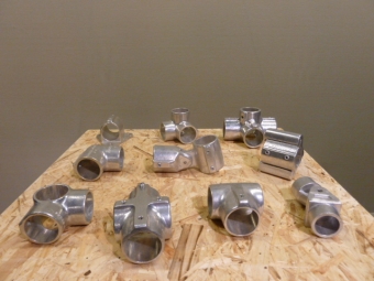 10 Doughty speedrail Pipe fittings diverse type. Ex DEMO in één Koop!